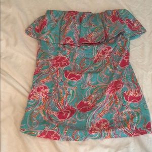 Lilly Pulitzer tube top Jellies b Jammin